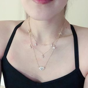 NEW Evil Eye Multi Layer Necklace